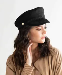 Lieutenant Cap - Original Leather Cap with Classic Design and Elegant Style