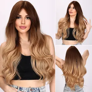 Women's Brown Ombre Long Loose Wave Wig - 28 Inch | SM237