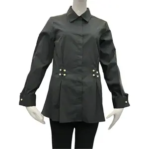 Invisible Button Collar Top