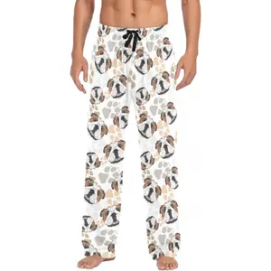Men's English Bulldog Pajama Pants Cotton Soft Comfy Sleep Lounge Pants Pjs Bottoms