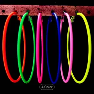 Elegant & Sexy Colorful Candy Hoop Earrings - Assorted Colors with Smooth Finish