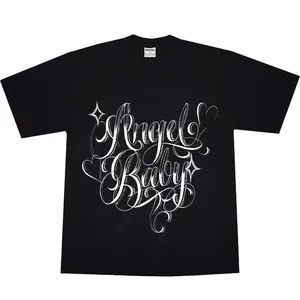 FEEGO Angel Baby,Chicana Art, Cholo Chola outfit Cotton Fabric Menswear Casual, Streetwear T-Shirt S-3XL