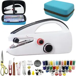 Handheld Sewing Machine Heavy Duty, with Blue Leather Storage Case and 110- Sewing Kit, Mini Portable, Ideal for Adults & Beginners, Complete Set of Quick  Clothing Repair Tools, Good