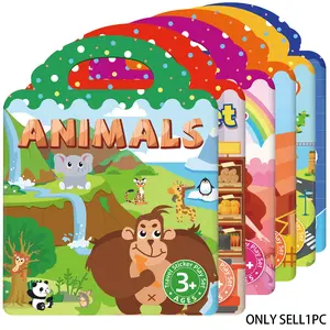 Waterproof Sticker Activity Book, Preschool Learning Book, 1 Piece Multiple Theme Travel Learning Look, Educational Toy for Arts & Crafts