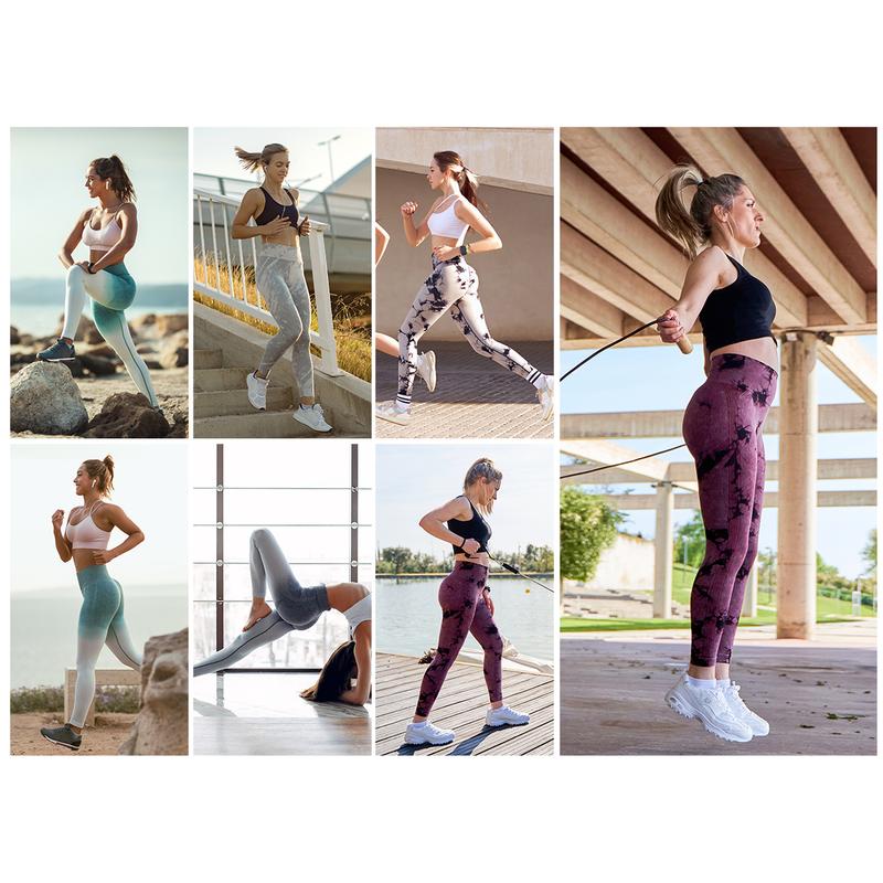 baleaf Women's Seamless Workout Gym Leggings High Waist Squat-proof Butt Lifting Leggings Tummy Control Yoga Pants Multi-Colors Tie Dye Leggings