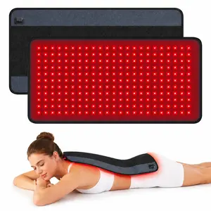 #Mothersdaygiftideas Red Light Therapy Pad for Body, 242 LEDs Infrared Red Light Therapy Belt for Back, Shoulder, Neck and Leg, 24’’ x 12’’Large Size Infrared Heating Pad with Adjustable Strap, Home Office Use
