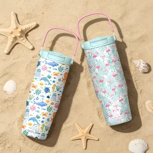 Lucky Bear 32OZ Christmas Dual-Drink Way Insulated Tumbler, 304 Stainless Steel with Long-Lasting Insulation, Christmas New Style with Festive Designs, Holiday Season Must-Have, Ideal For Christmas Gatherings, Gift-Ready