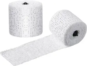 2 Rolls White Plaster Cloth Gauze  Rolls Plaster Strips Easy to Use Halloween DIY Crafts for Wrap Strips,  Cast, Mask Making, Scenery Construction, Hobby Crafts(2 Inch x 8.8 )