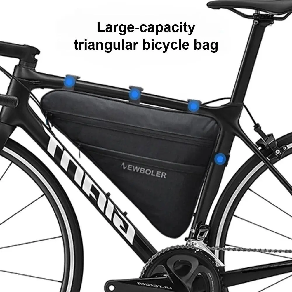 NEWBOLER Large Capacity Waterproof Bicycle Triangle Frame Bag, Cycling Storage Pouch, Bicycle Accessories for MTB, Road Bike Commuting & Touring, Accessories For Bicycle