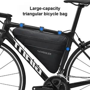 NEWBOLER Large Capacity Bike Triangle Bag, Waterproof Bicycle Frame Bag, Cycling Storage Pouch for MTB, Road Bike, Commuting & Touring summerwins