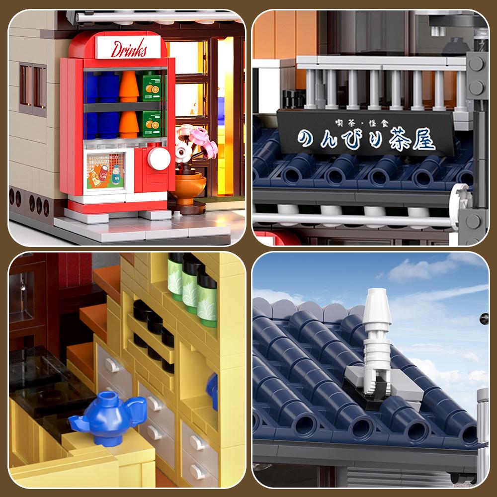 1219 Mini Block - Japanese Teahouse Building Blocks with Lights