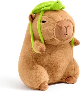 9 inch Capybara Plush,Capybara Stuffed Animals with Turtle Backpack Capibaras Peluches Perfect Plush Gift for Kids Adults (9 Inch)