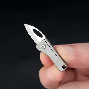 Mini Titanium Alloy Pocket Knife, Portable Keychain Clip, Foldable Utility Knife, Ideal for Outdoor Camping, Daily Use, Gift Idea