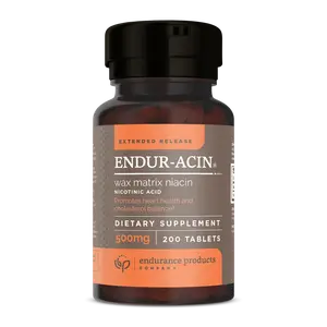 ENDUR-ACIN Niacin - Vitamin B3 Niacin 500mg Extended Release & Low-Flush, 200 Tablets - Supports Cholesterol Balance & Heart Health