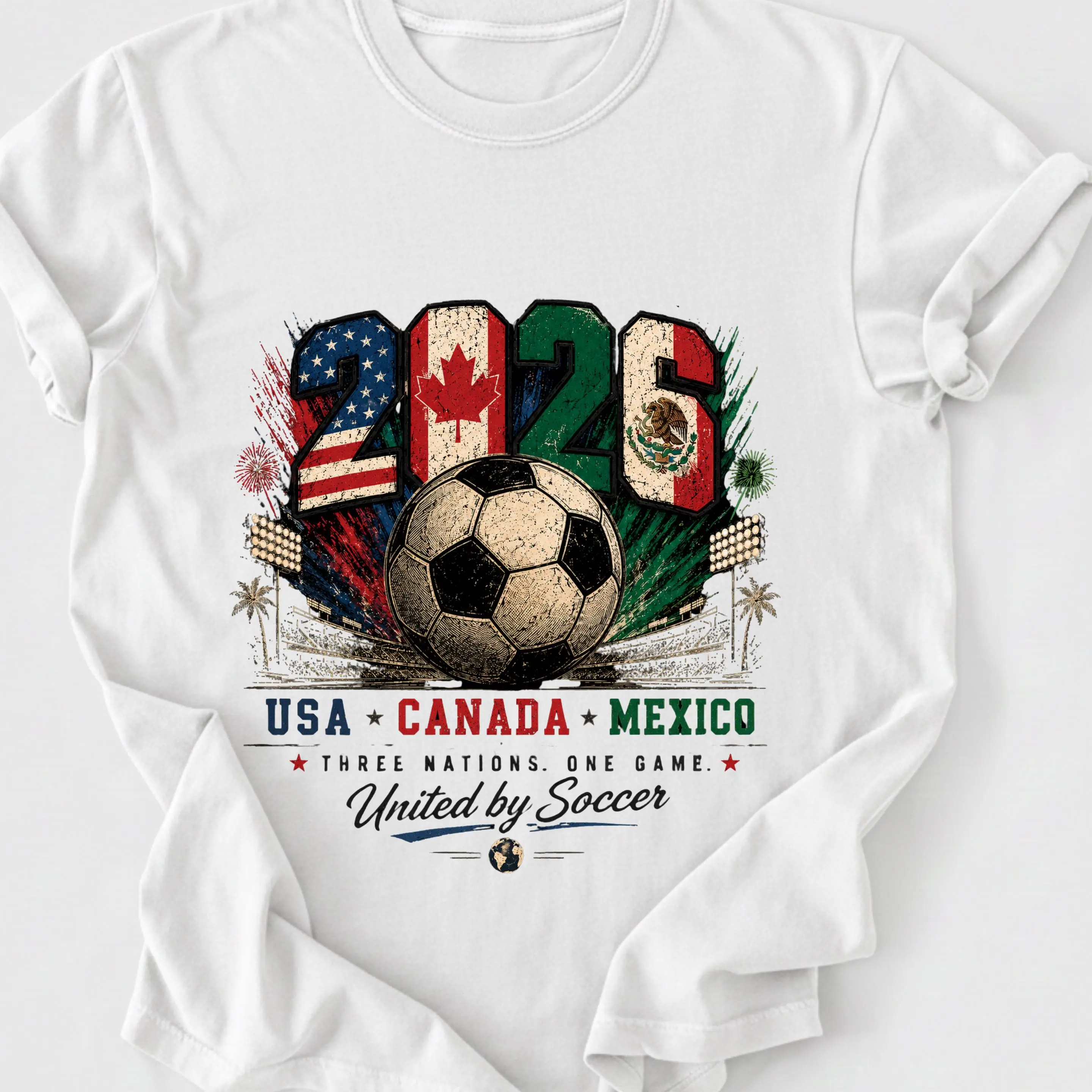 2026 Soccer Cup T-Shirt, Soccer World Tournament Shirt, International Game Day Tees, Usa Canada Mexico Football shirt, Sport Fan Gift, Gift For Dad, Gift For Her, Gift For Mom, Father's Day Gift, Menswear, Womenswear