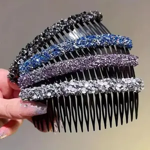 4 Piece New Hair Accessories Set, Colorful Forehead Hair Clips, Trendy Hair Pins, Back-Of-Head Hair Comb, Stylish Hair Decorations
