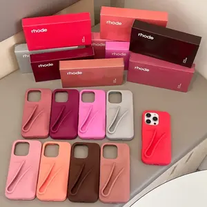 Rhode With Lip Gloss Phone Case for iPhone 16 15 14 13 12 17 11 Pro Max Plus Lip