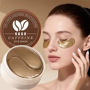 60pcs Caffeine Peptide Firming Eye Masks with Hyaluronic Acid& Niacinamide- Lift, Tighten, Brighten& Moisturize for All Light Beige Types, Ideal for Eye Care, Beauty Eye Mask, Brightening Eye Masks|Hyaluronic Acid Mask