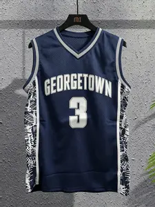 Men's Iverson Basketball Jersey No.3, Embroidered Letter Retro Classic Sports Tank Top, Fan Gift Spring, Basketball Gear