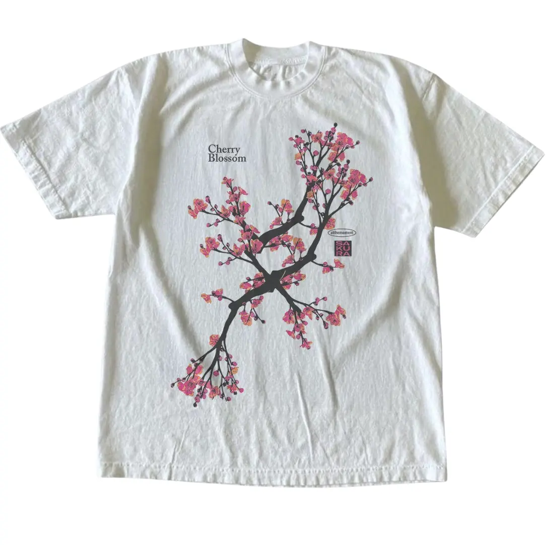 Sakura Cherry Blossom Japanese T-Shirt, Tree Shirt, Natural Tee, Gifts Shirt, Unisex Vintage Graphic Tees Gothic Grunge Y2k Emo Scene Amity Affliction Style Clothes Men Women Streetwear