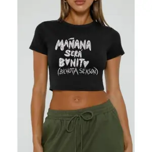 Karol G | Bichota Season Tour | Manana Sera Bonito Album Shirt Karol G Bichota Season Silver Glitter Crop Top, Limited Edition