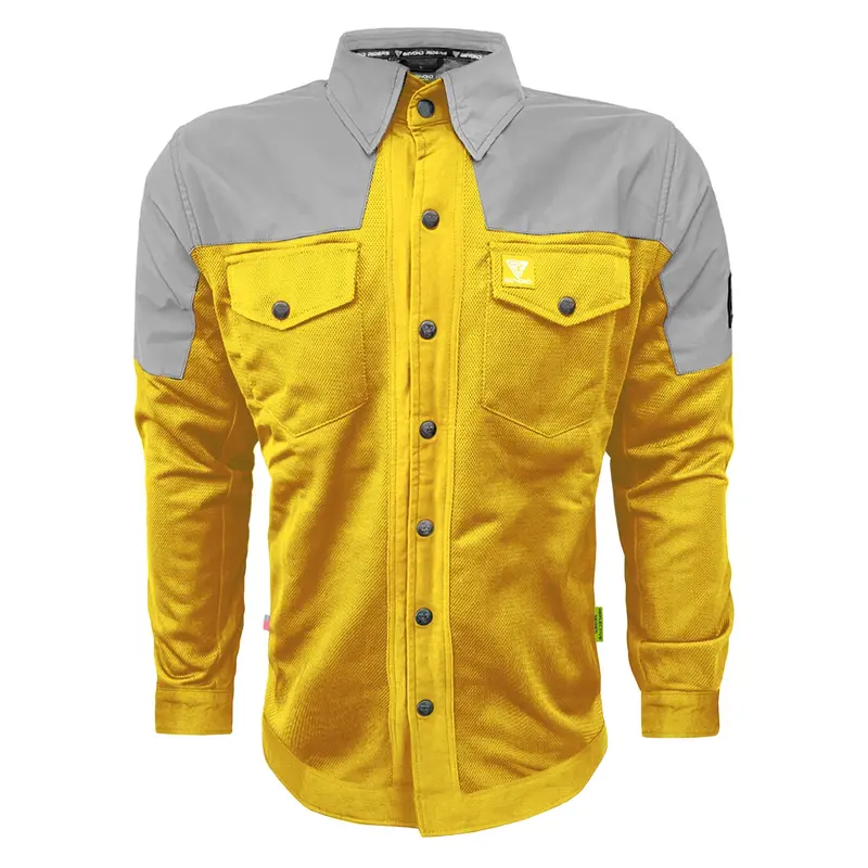 Summer Mesh Reflective Shirt Yellow Eclipse - with Pads