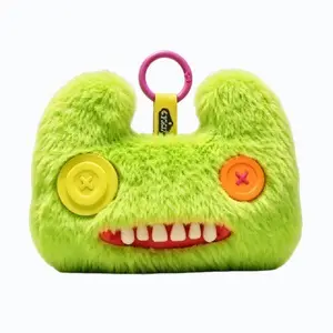 MINISO x Fuggler x JAKA Plush Coin Purse Keychain – Lab Escape Series Ugly-Cute Monster Plush Charm, suitable for attaching to bags for everyday styling