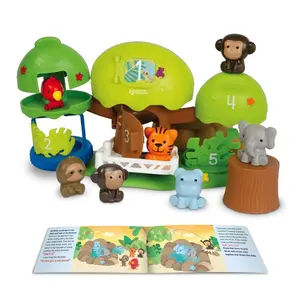 Learning Resources Peeksville Learning Jungle Playset, Animal Kingdom Figurines, Zoo Toy, Tiger, Lion, Animals, Fine Motor Skills for Kids, Toddler Gifts for Girls and Boys