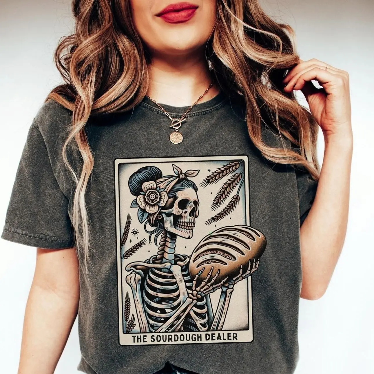 Sourdough Bread Shirt, Sourdough Baker Tarot Card Tshirt, Halloween Homemaker Tee, Funny Homemaker Shirt, Sourdough Starter U13 WFL