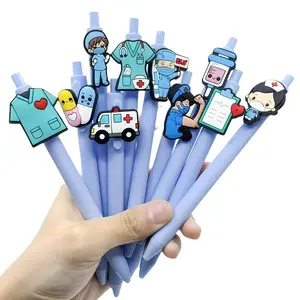 Blue Nurse Doctor Round Ballpoint Pen, Medical Record Pen Gift Set, Random Style Mix, Ideal for Nurses, Medical Assistants & Students