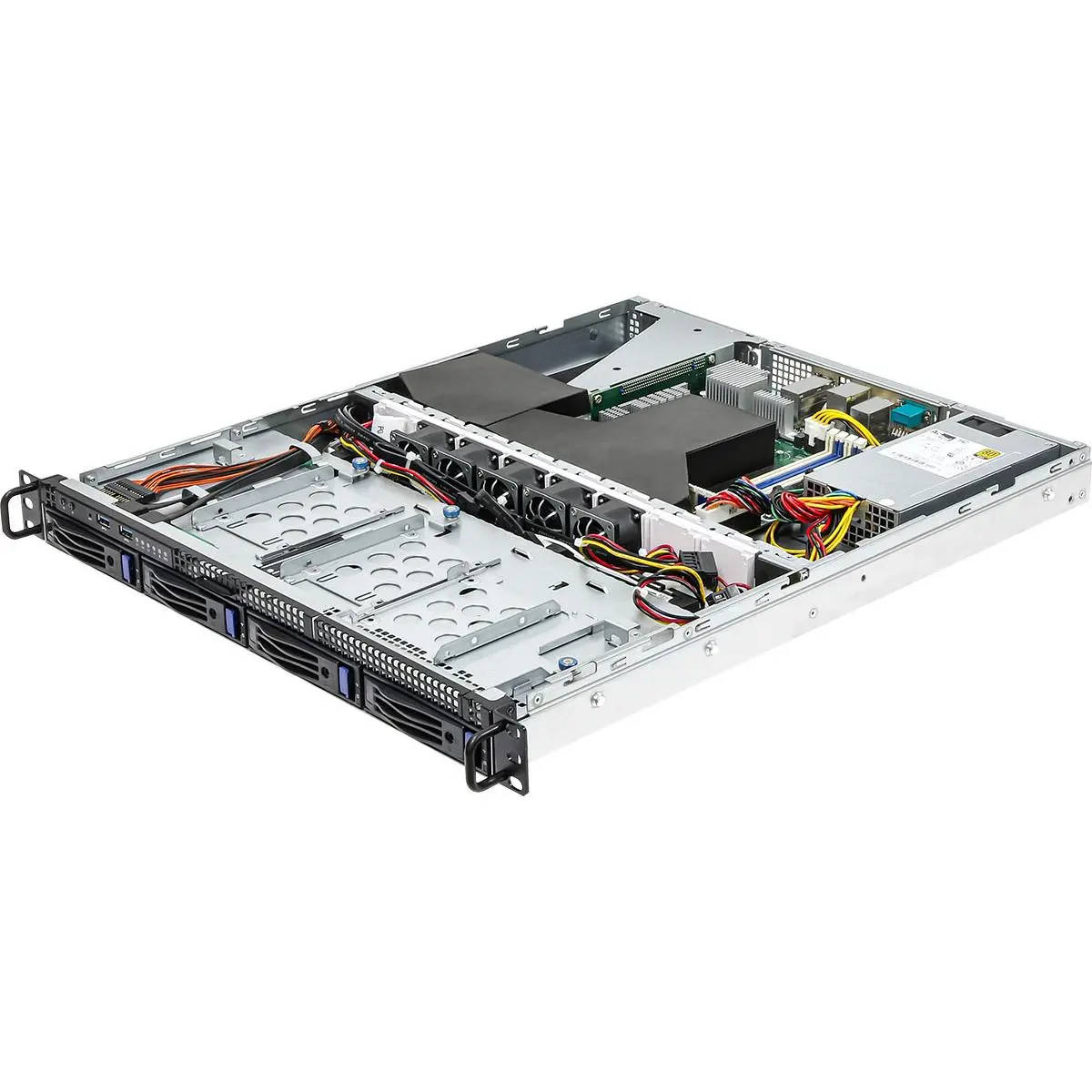 212 MAIN 1U AMD Ryzen 7000 AM5 Socket Rackmount Server Barebone Solution - ASRock 1U4LW-B650-2L2T Model, 4x3.5 SATA Ports, Hot-Swap, HDMI Port, Brown Box Desktop Processor Component