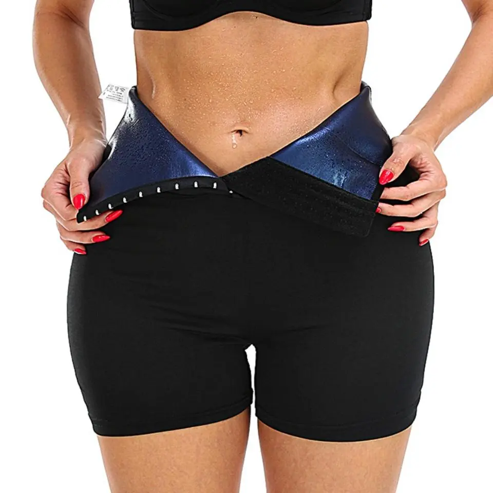 Women's Cotton High-Waisted Compression Sauna Boyshorts - Body Contouring Shapewear for Gym Workouts, Trainer Use, Size S