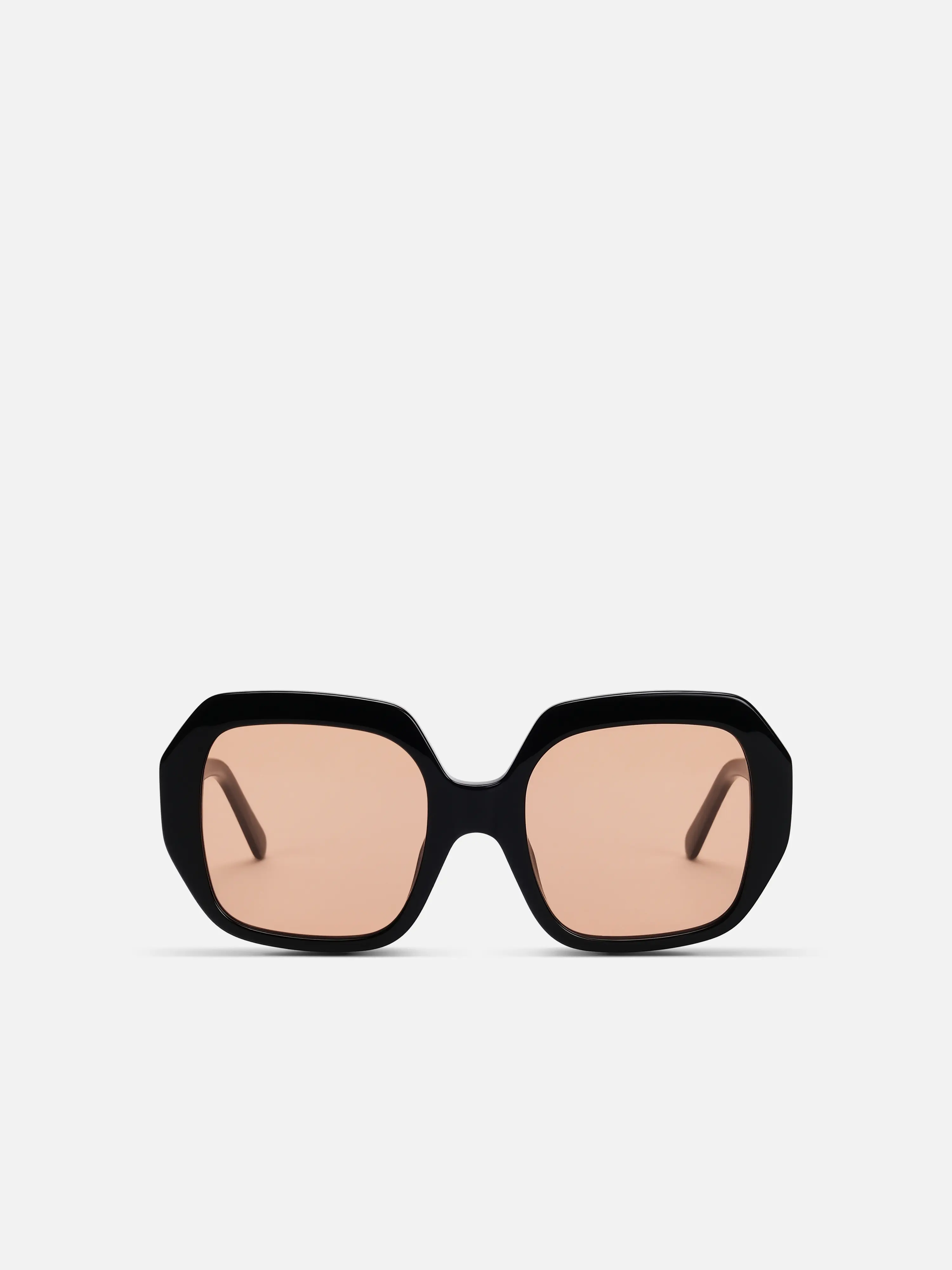 FAYE in Black Acetate Amber Lens Sunglasses by ALAN HAMMOND