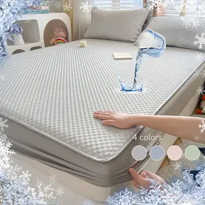 1pc efficient waterproof and cool mattress protective cover, silky breathable mattress cover, lightweight and breathable silky soft mattress cover, suitable for hot sleepers and night sweats, as well as families with children, pets or elderly people.