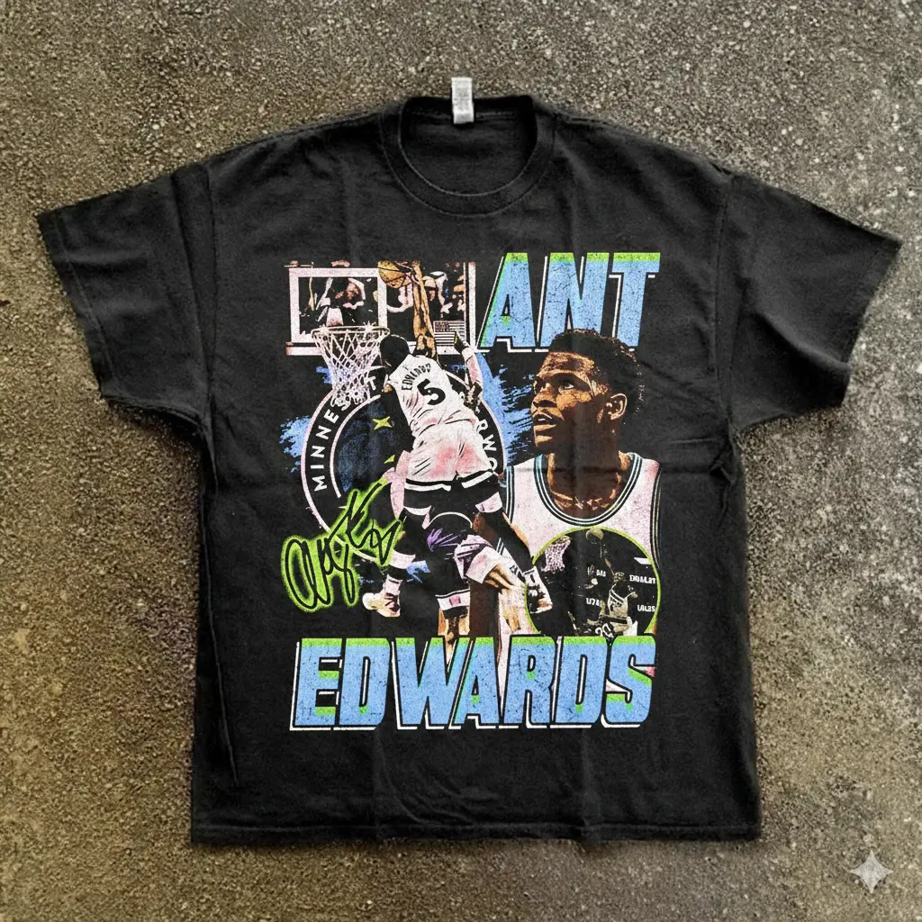 [SALE UP TO 30%] Ant.hony Edw.ards Timberwolves Graphic Tees Basketball T-Shirt, 100% Cotton Unisex Shirt, Gift For Fan
