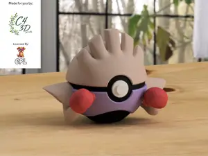 Hitmonchan Ball - 1st Print - High-Quality PLA, 3D Printed Pokeball Figure