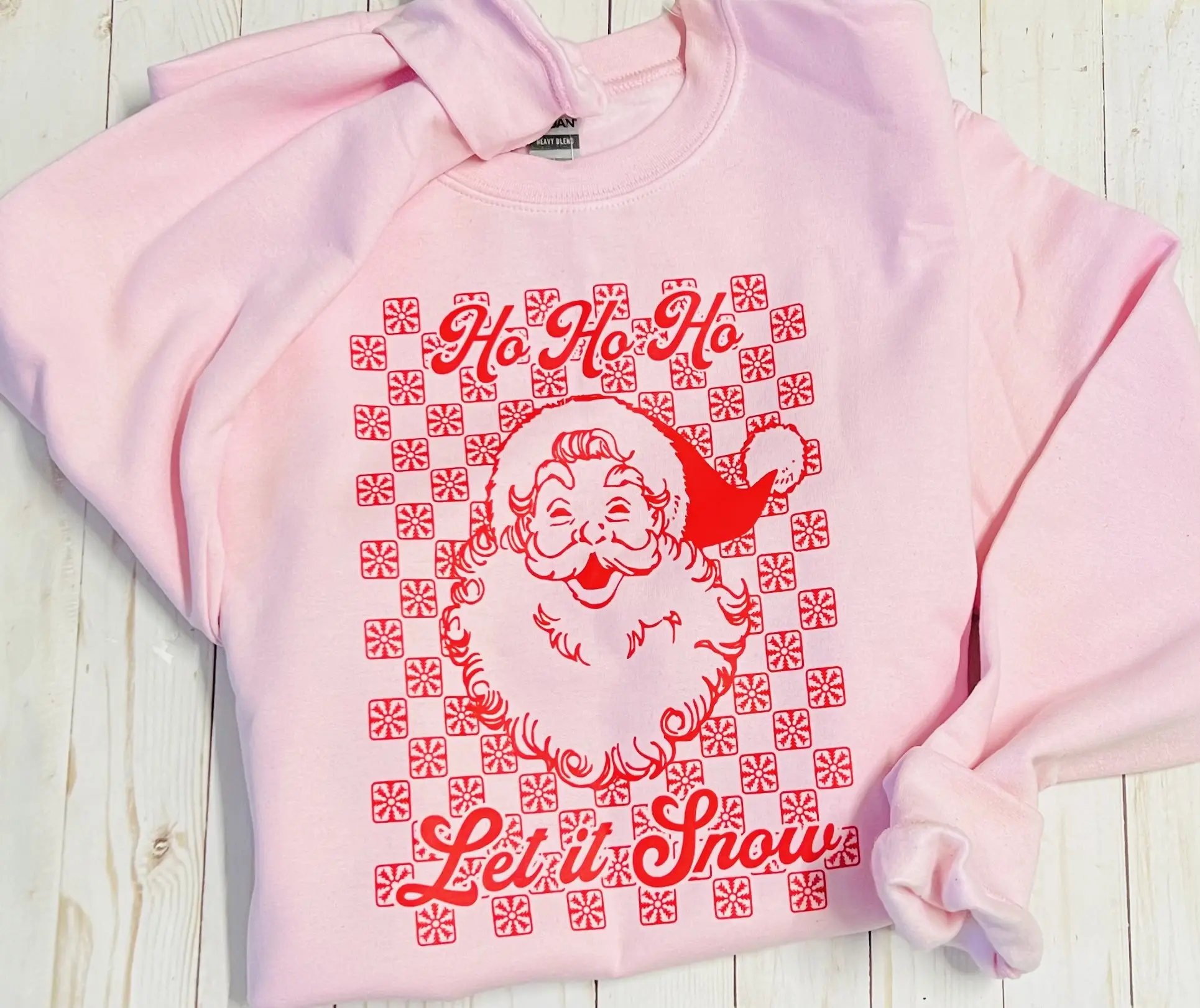 Red retro santa sweater
