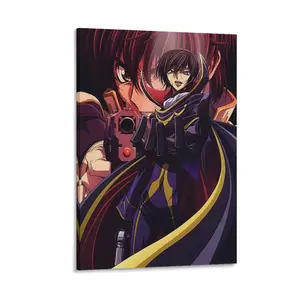 Code Geasse Lelouch of The Rebellion Posters ， Anime Decorative Wall Art Painting Canvas Poster Gifts. (16) Canvas Poster Bedroom Decor Sports Landscape Office Room Decor Gift Frames Ornaments Artistic Decoration Photo Print Frame-.