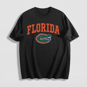 Florida Gators Graphic Tee Men's Short Sleeve Vintage Oversized Distressed Cotton Retro Streetwear Trendy 90s Graphic Tees Casual American Vacation Outfit Graphic Apparel
