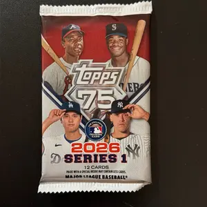 Topps 2026 Series 1 Baseball Trading Cards Pack - 12 Cards with Special Insert Card Possibility - Major League Baseball Collectible