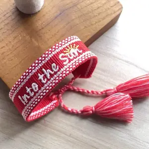 Adjustable, Embroidered Woven BANGTAN Bracelets — Perfect for ARMYs