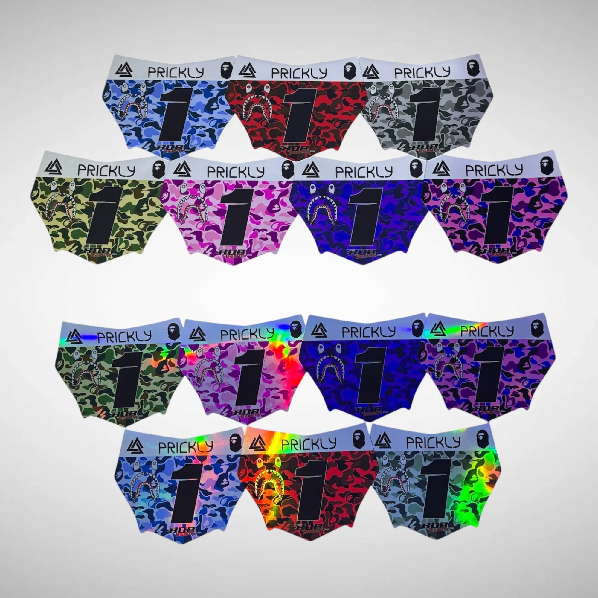 MotoCutz Plate Decals — Designer Camo