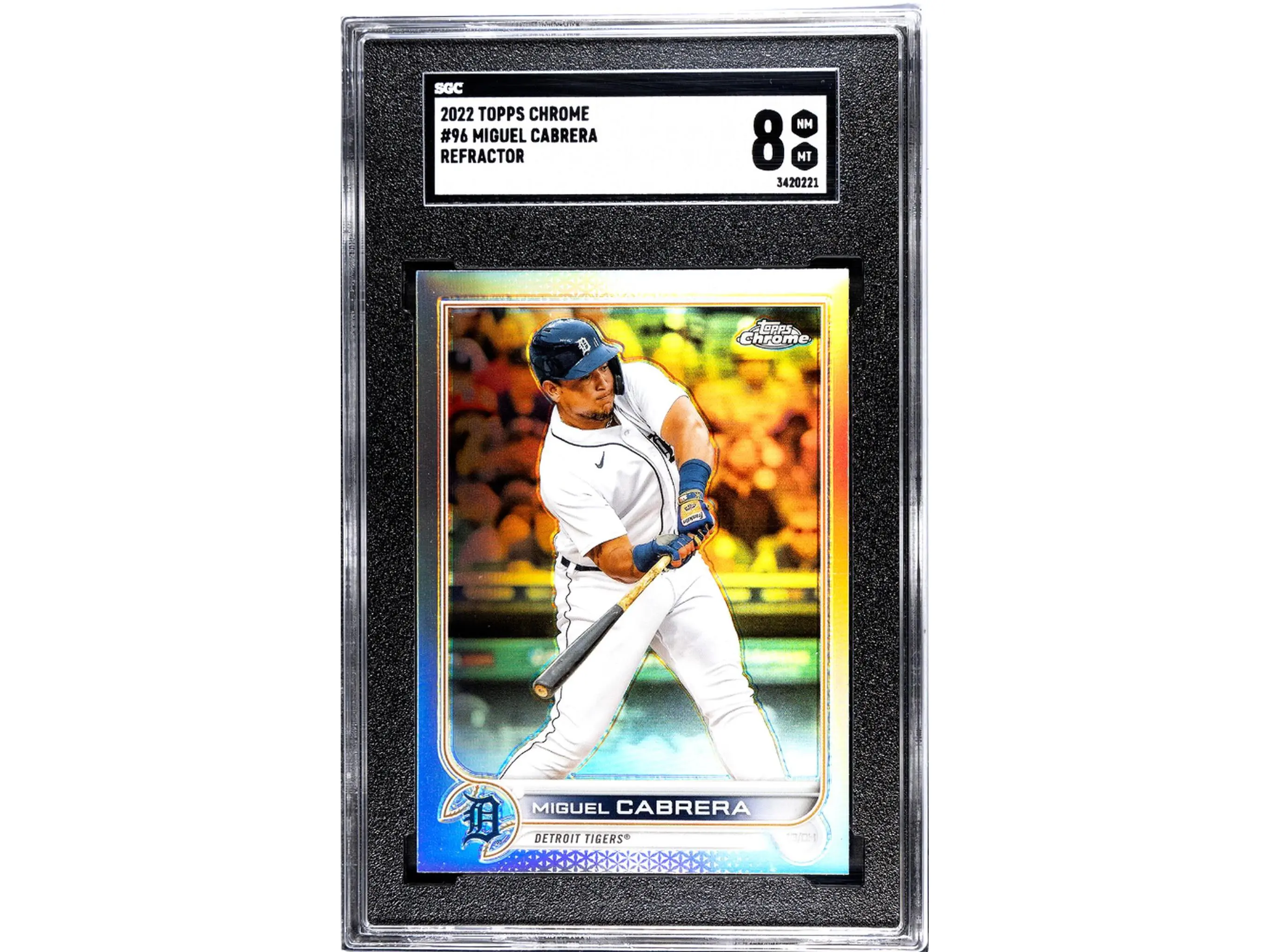 2022 Topps Chrome Refractor Miguel Cabrera #96 SGC 8