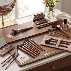 Professional Makeup Brush Set Wooden Handle Soft Dense Bristles Full Face Foundation Powder Blush Contour Eyeshadow Brushes Kit Smooth Blending Daily Makeup & Pro Artist Use Travel Friendly Flawless Finish Beauty Tools Must-Have