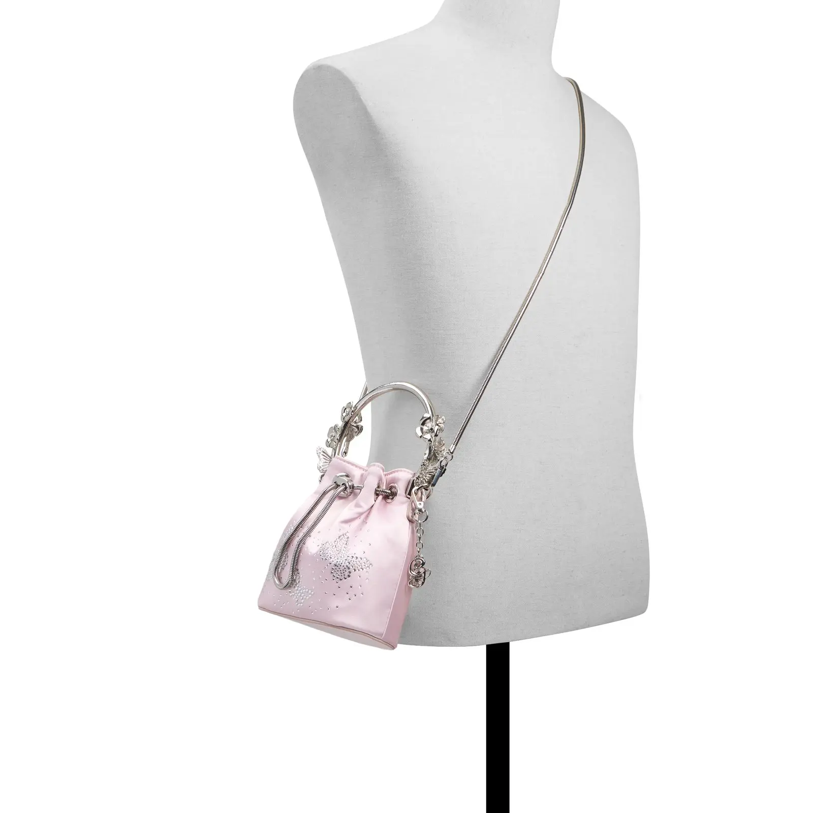 Wicked x ALDO Glindafied Pink Bucket Bag with Butterfly Details Wicked x ALDO Glindafied Pink Bucket Bag with Butterfly Details