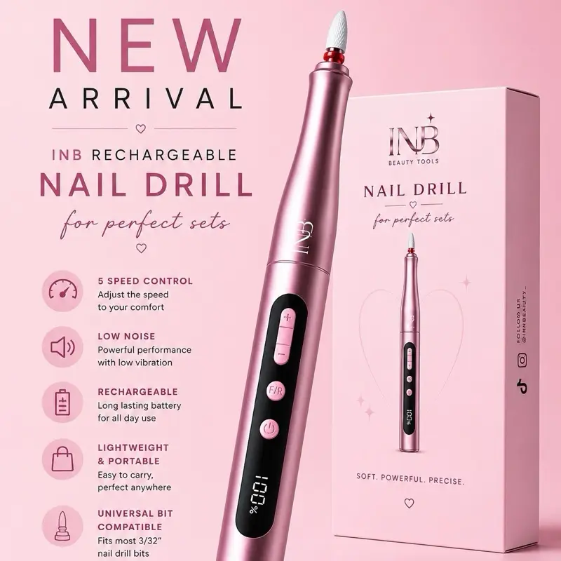 INB Rechargeable Nail Drill Pink