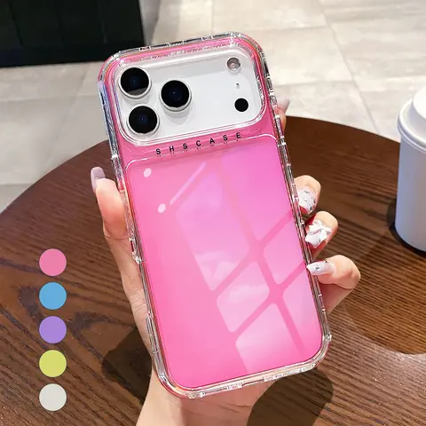 Candy Color Silicone Compact Smartphone Case for iPhone 17 Pro Max/17 Air/16/15/14 Pro/14/13/12 Pro Max - Shockproof, Durable, Protective, Elegant, Transparent Mobile Phone Accessory Cover