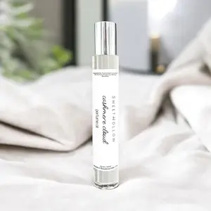 Cashmere Cloud Perfume Oil, Made with Coconut Oil, Infused with Essential Oils, Rollerball Application, Long Lasting, Highly Fragrant, Sweet Powder Vanilla Melon Scent