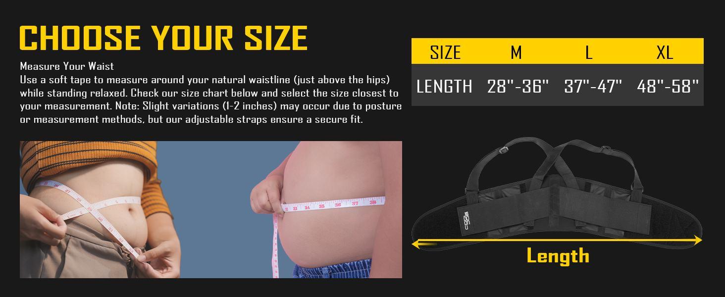 COOLJOB Expert Back Brace for Lower Back Pain Relief, Powerful Lumbar Support with 3D Foam Pad and Elastic Shoulder Strap, Breathable Adjustable Support Belt