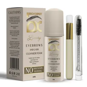 BROWSXPERT Eyebrow & Lash Clarifying Shampoo – Gentle Oil-Free Foam Cleanser | Preps Brows for Tint & Henna | Safe for Sensitive Skin (60 ml)